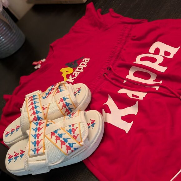 ⬇️PD⬇️KAPPA 222 Banda Slide Sandals + KAPPA Tee + KAPPA Shorts - Picture 2 of 12